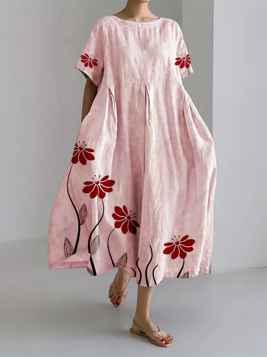 SABRINA | Robe Longue Florale avec Élégance Naturelle et Confort Optimal pour Chaque Moment Informel