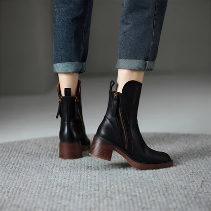 Élise™ | Bottines en Cuir Véritable