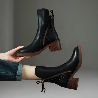 Élise™ | Bottines en Cuir Véritable