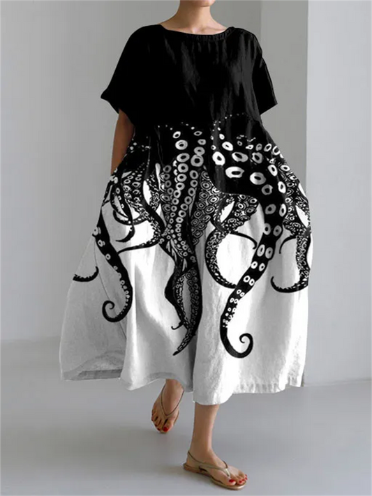 RAFFAELLA | Robe Artistique d'Été avec Liberté de Mouvement et Style Unique pour Jours Informels